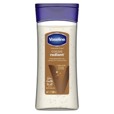 Vaseline Intensive Care Radiant Body Oil Gel with Cocoa Butter for Dry Skin,